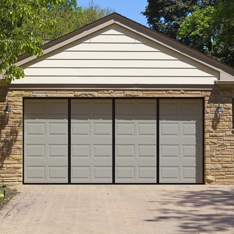 Rideau de porte de Garage magnétique de grande taille, moustiquaire de taille personnalisée, écran a