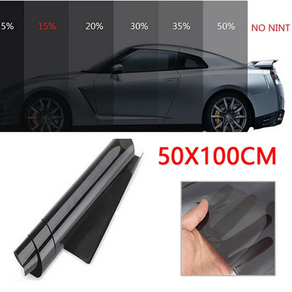 Rouleau de Film de Protection Solaire UV pour Vitres de Voiture, Autocollant, 100x50cm