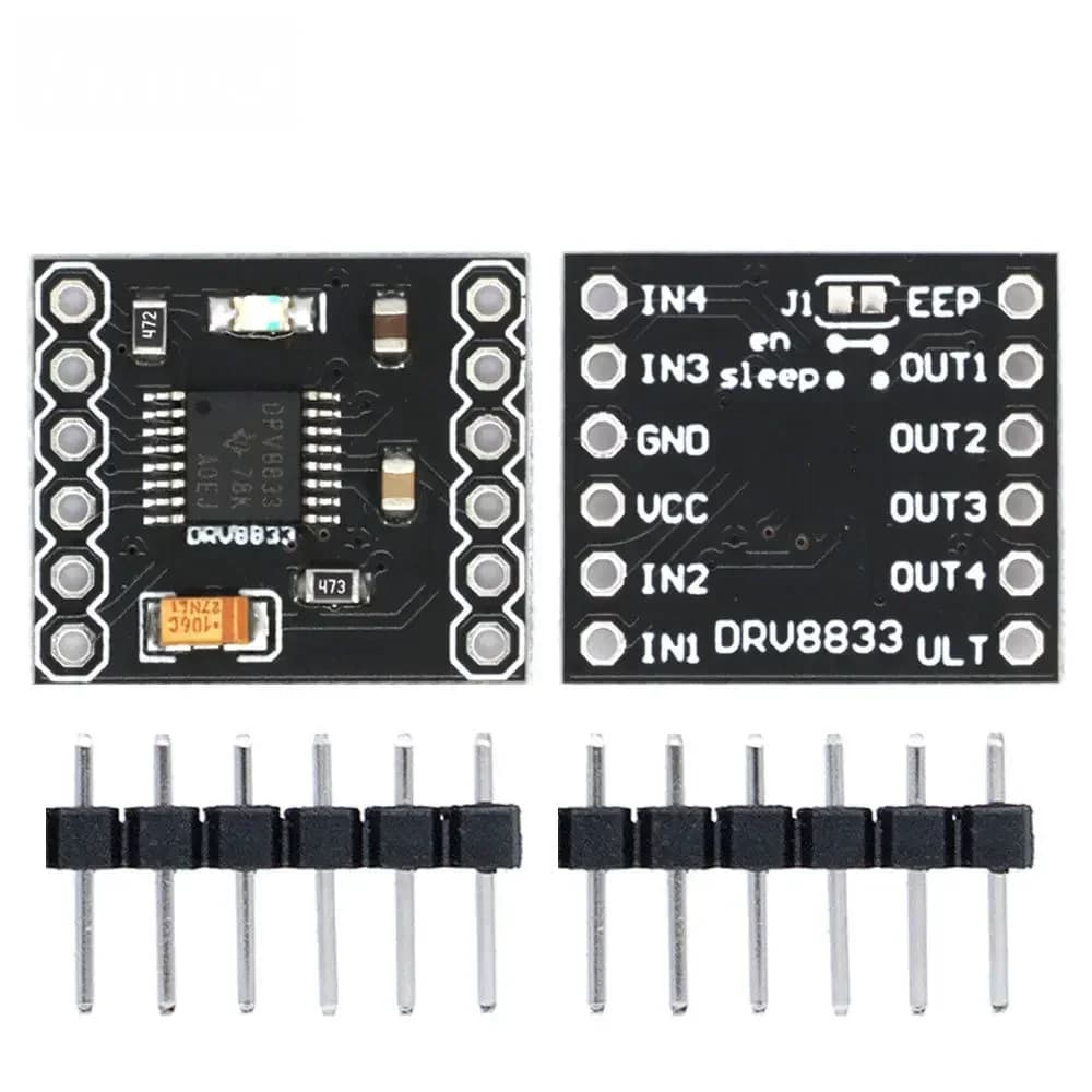 Carte de pilote de moteur DRV8833 2 canaux 1,5 A (3 V-10 V) pour moteurs DC/passe-pass, pont en H et