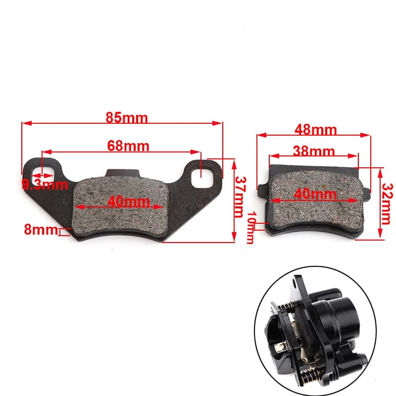 Plaquettes de frein avant et arrière de moto, pour ATV 50cc 70cc 90cc 110cc 125cc, véhicules tout-te