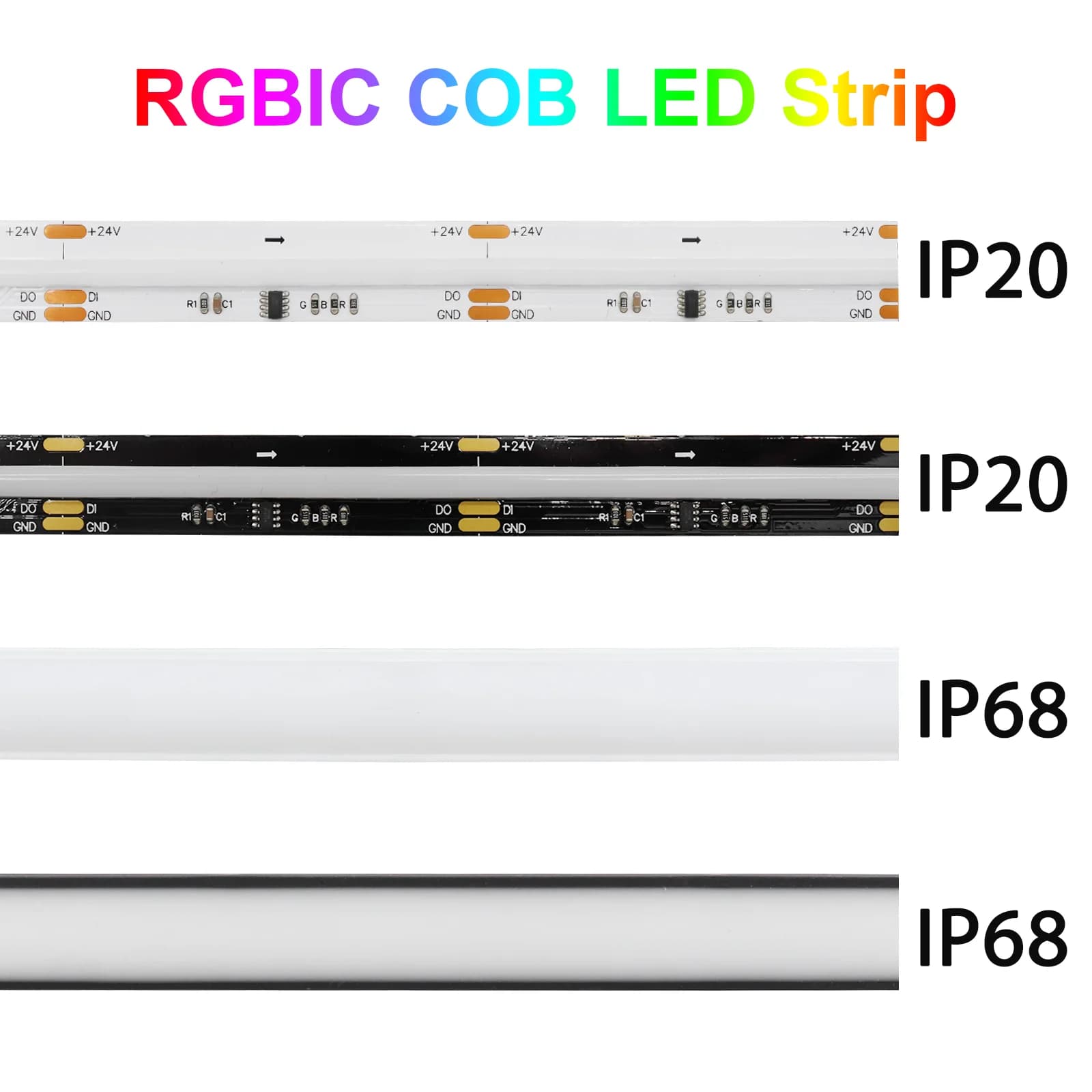 IP68 IP20 SPI RGBIC LED bande lumineuse WS2811 adressable 720 LED ruban couleur de rêve DC12V 24 V F