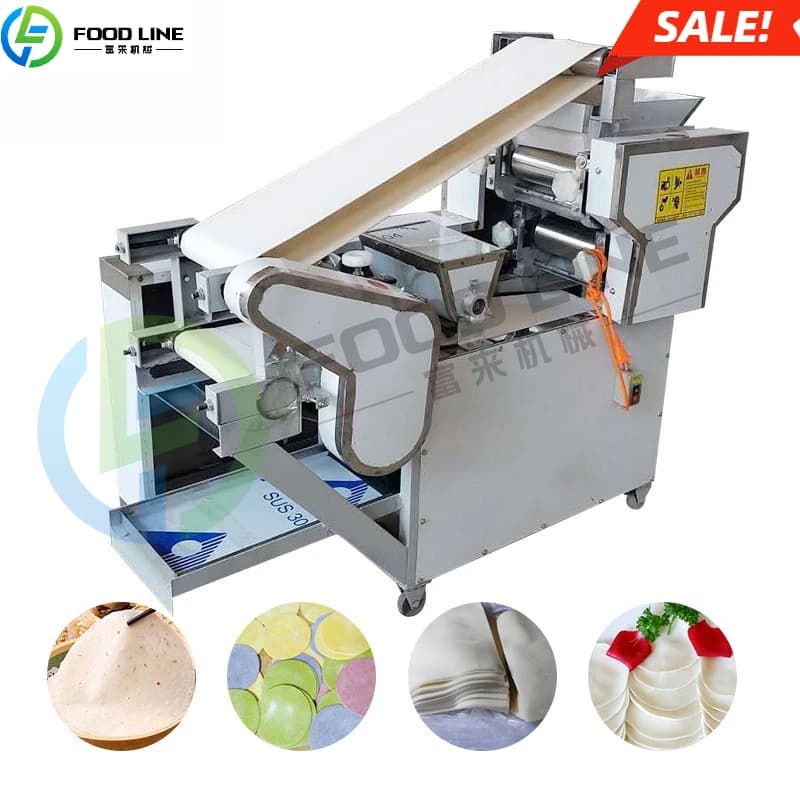 Machine de pressage de pâte à Pizza, rouleau à ressort, feuille de Tortilla, emballage de boulettes 