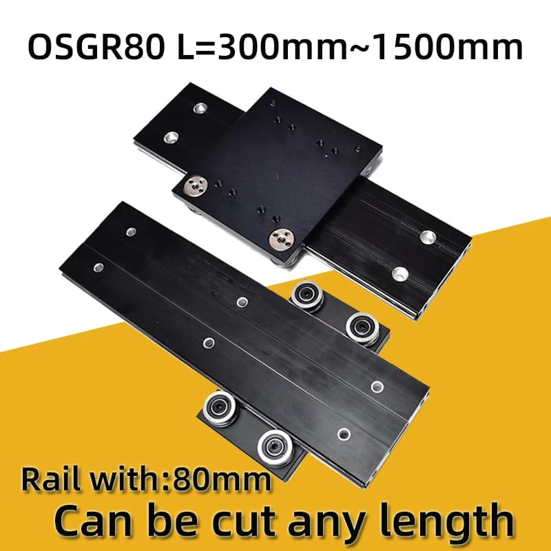Guide linéaire à rouleaux OSGR80 300 400 500 600 700 800 900 1000 1100 1200 13001400 Rail coulissant