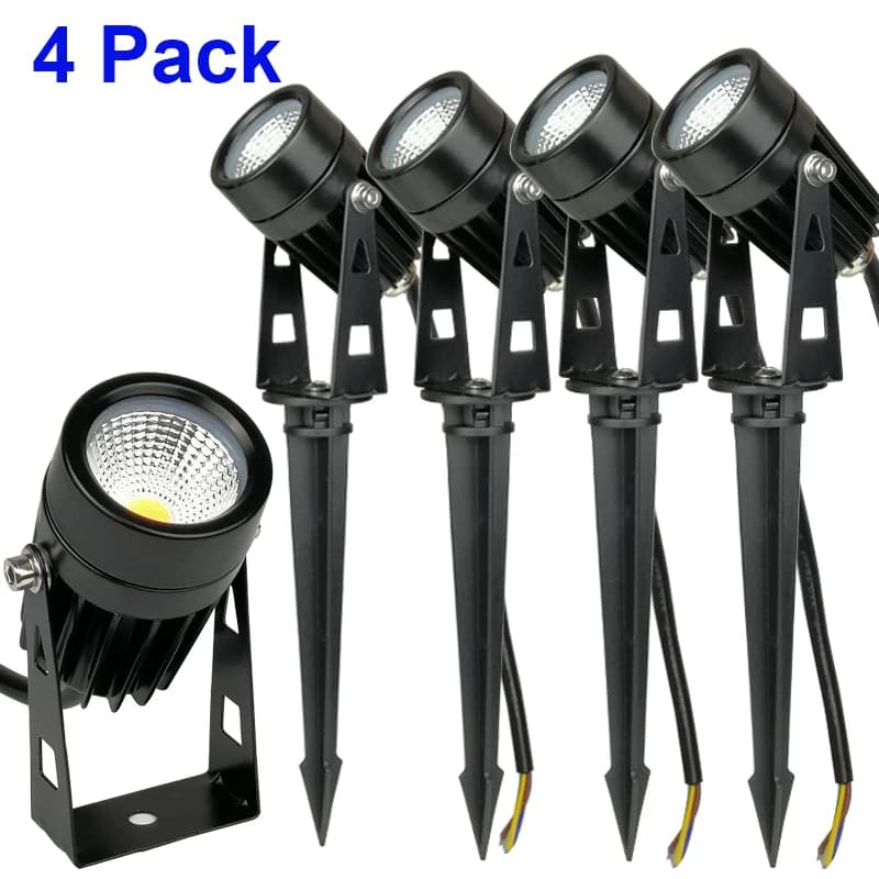 4 Pack nouveau Style COB jardin pelouse lampe lumière 220V 110V 12V extérieur LED Spike lumière 3W 5