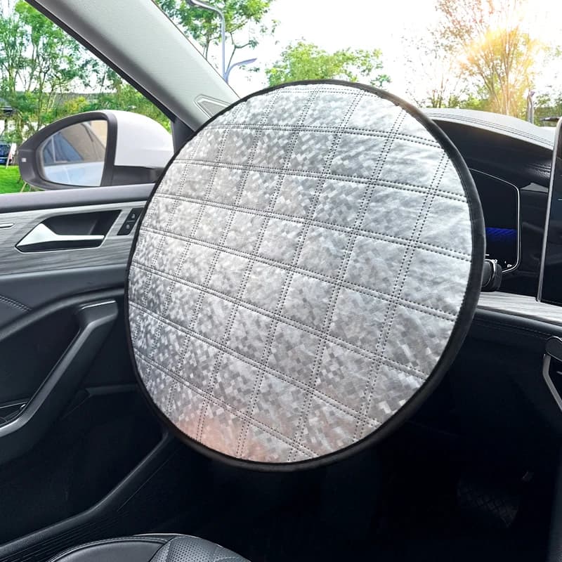 Pare-soleil pour volant de voiture en aluminium, isolant thermique, protection UV, garde le volant a