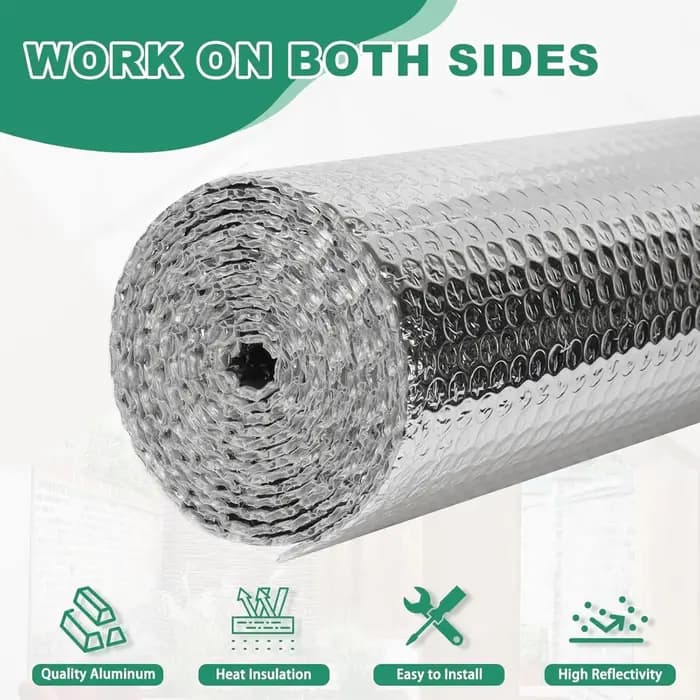 Bâche isolante thermique imperméable à bulles, double réflexion, pour toit de camping-car, porte de garage, camion