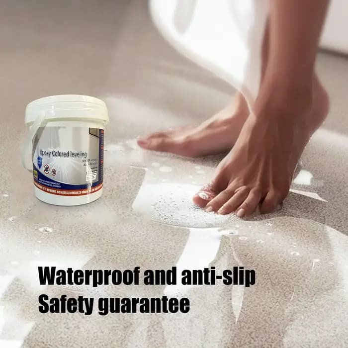 Revêtement de sol, peinture époxy, sable, à base d'eau, auto-nivelant, effet marbre brillant, imperméable, coloré pour la finition du bois de carrelage