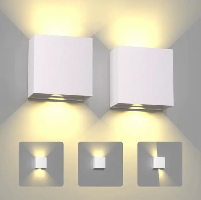 Appliques murales LED 6W, lampe murale moderne d'intérieur et d'extérieur IP65, lumières murales hau