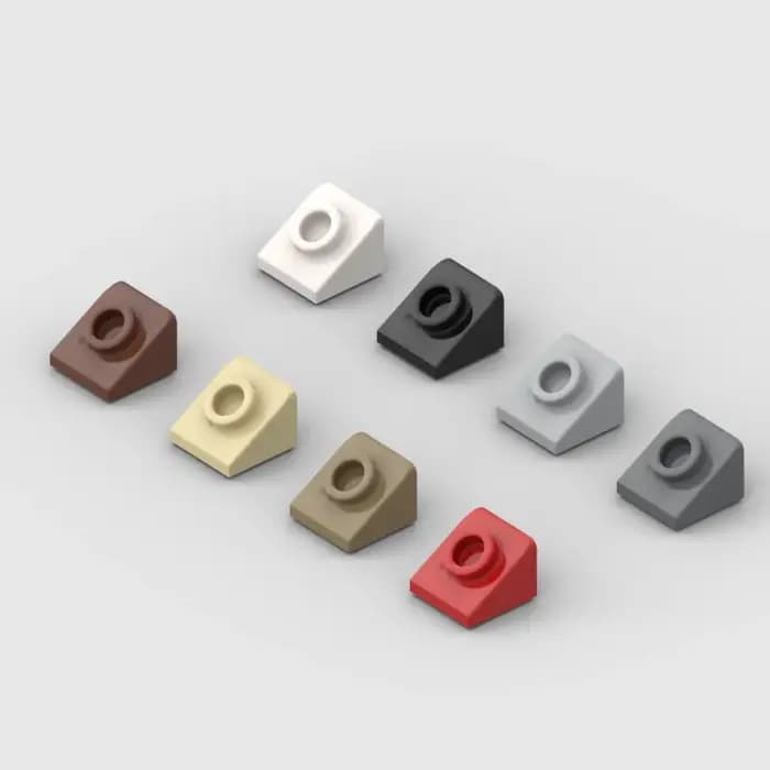 * Carrelage de pente spécial 1x1 avec bouton * 1632 50 pièces bricolage bloc d'éclairage brique part