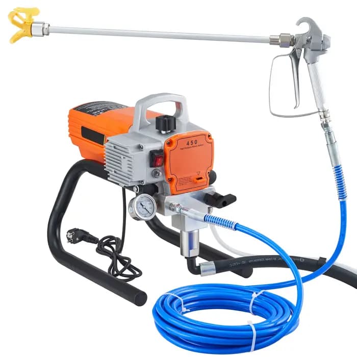 SucceBuy 1500/1800W pulvérisateur de peinture murale sans air Kit de pistolet pulvérisateur électriq