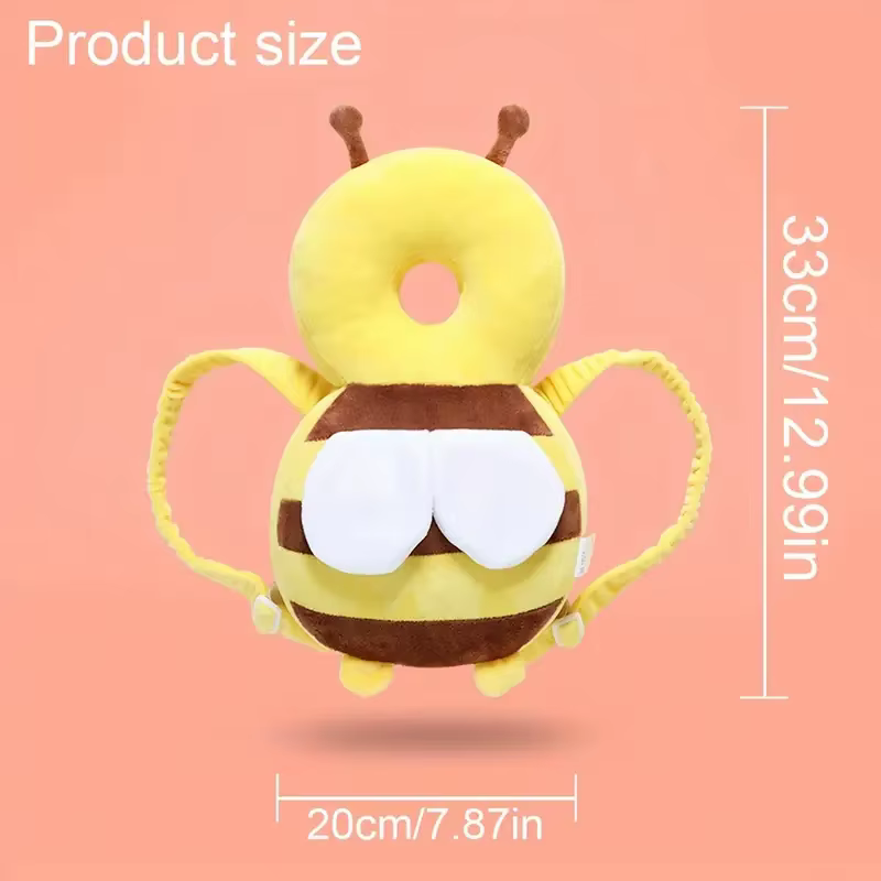 Oreiller de dos pour bébé, protection de tête, coussin Anti-chute, mignon abeille, coussin doux, pro