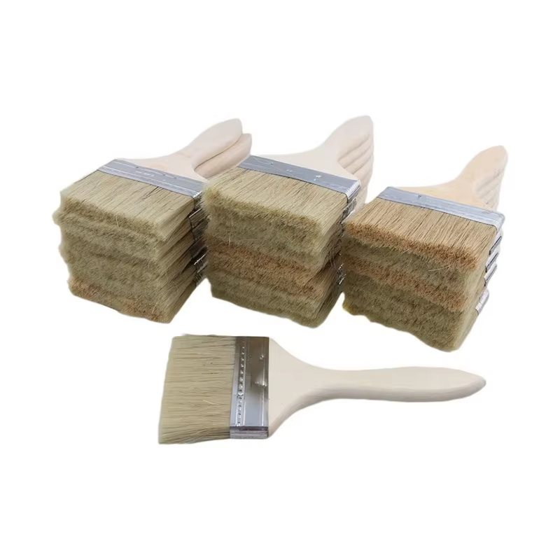 Lot de 18 pinceaux et pinceaux à puce de 4 pouces (89mm), pour peinture, taches, vernis, colles et G