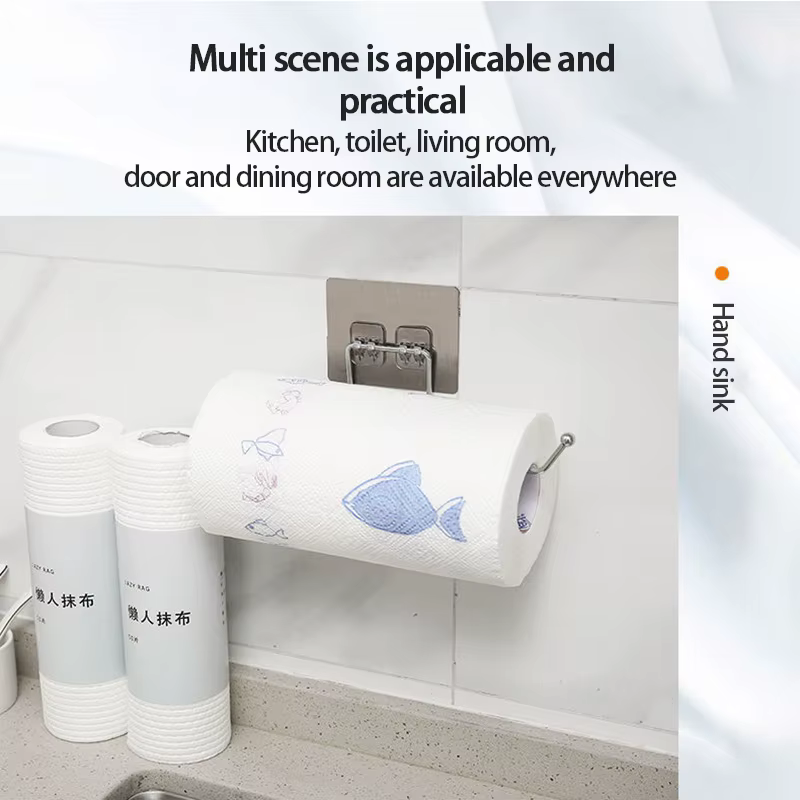 1/2pcs Porte-Papier Hygiénique Suspendu pour Salle de Bain et Cuisine, Porte-Mouchoirs, Porte-Servie