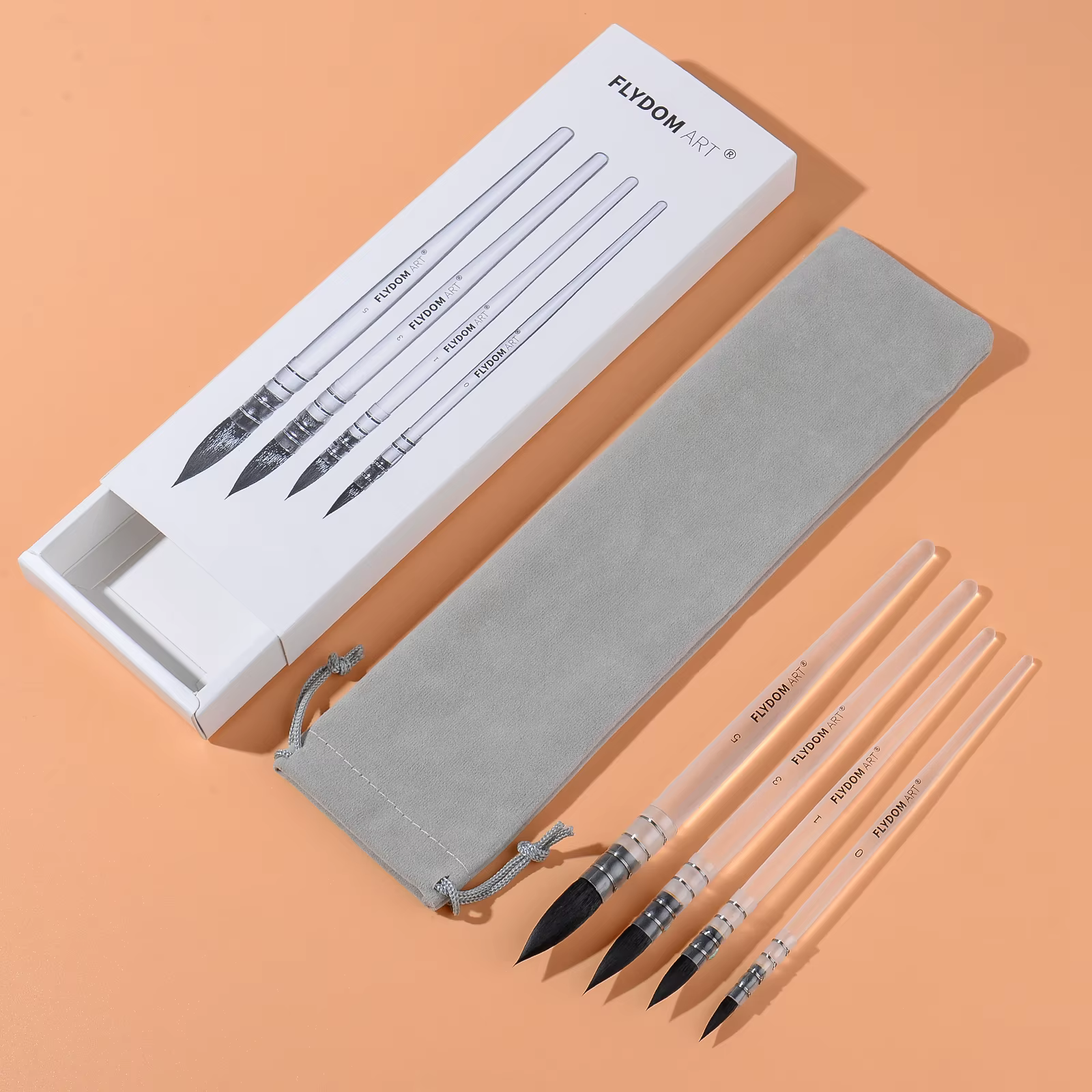 Ensemble de pinceaux d'aquarelle professionnels, pinceaux d'artiste en Nylon, poils d'écureuil, ense