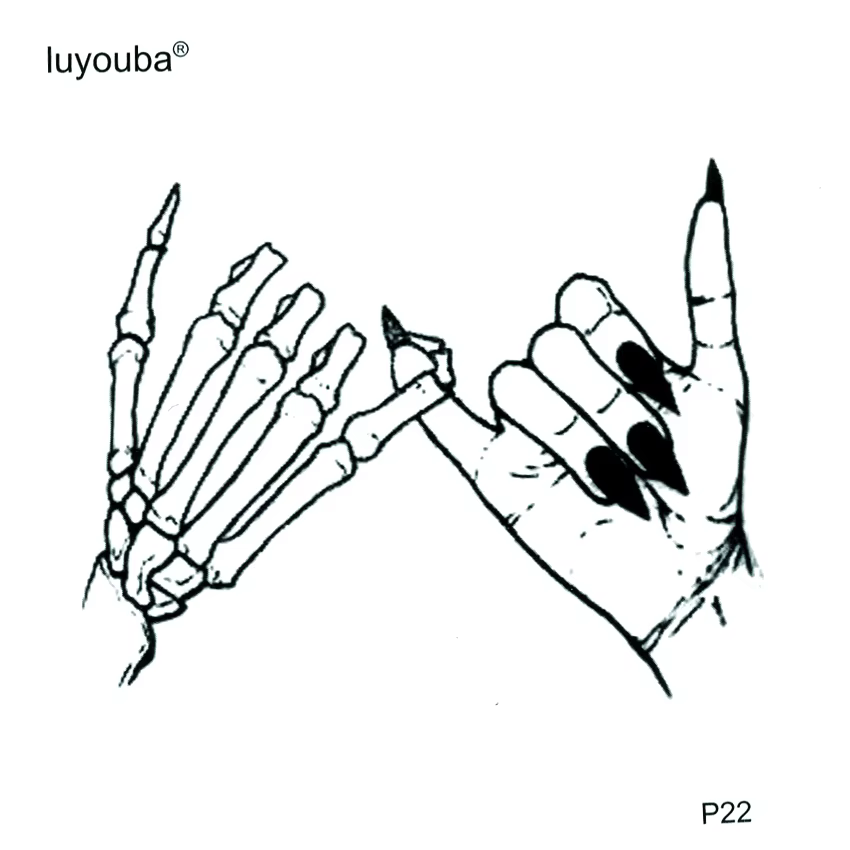 Autocollant de tatouage temporaire pour enfants, faux tatouage, accord sans fin, promesse
