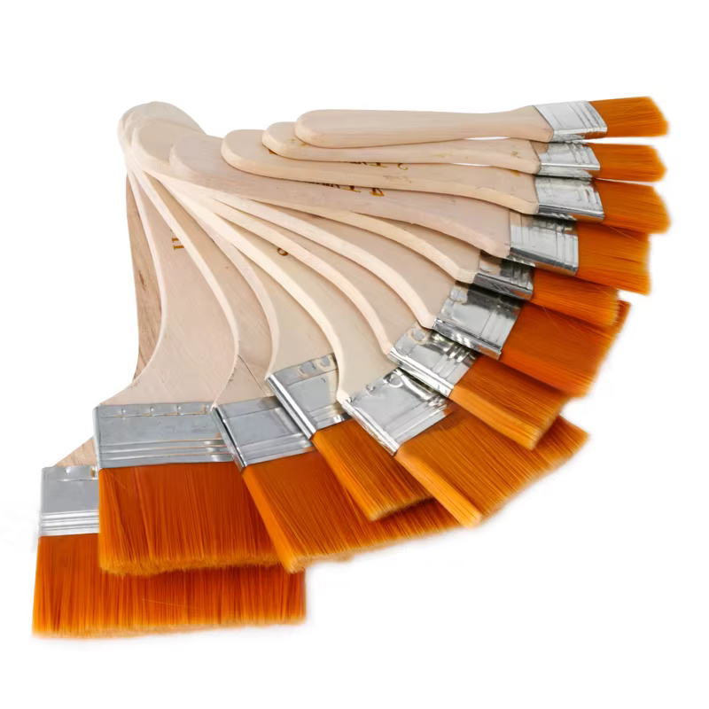 12 pcs/ensemble Haute qualité nylon Mao Banshua peinture à l'huile brosse artistes BARBECUE brosse p