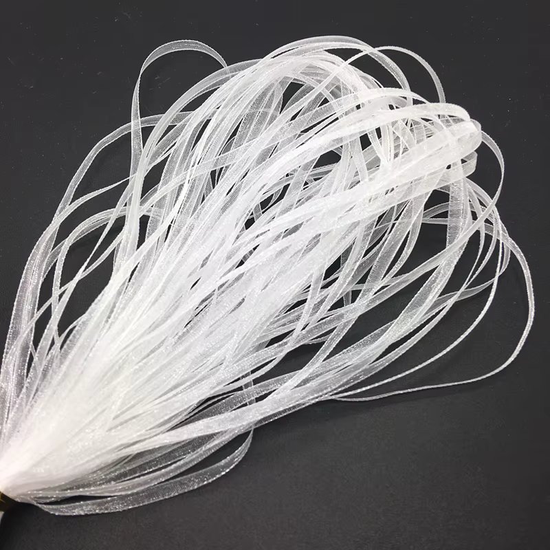 Ruban Organza de 3mm 1/8 "de large (20 mètres/lot), nœud pour cheveux, décoration de mariage, artisa