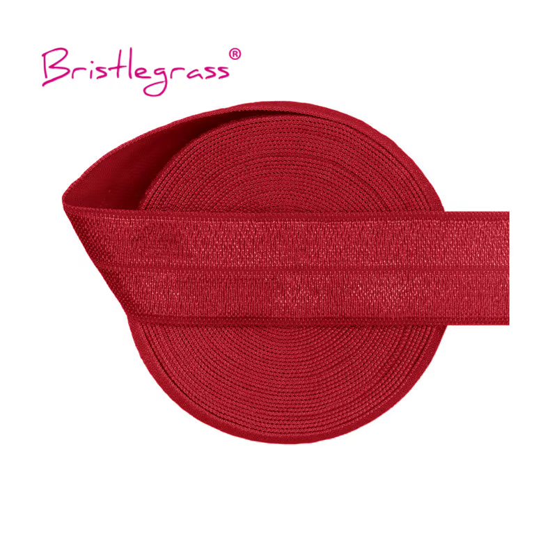 BRISTLEGRASS 50 100 yards par rouleau, élastique pliable brillant uni FOE, 3/4" 20mm, bande de satin
