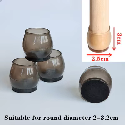 Lot de coussinets en silicone pour pieds de chaise, 4 pièces, protection pour pieds de table, rectan