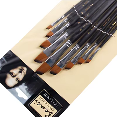 9 pièces/ensemble ensemble de pinceaux à peinture pinceau à peinture à l'huile pinceau pour aquarell