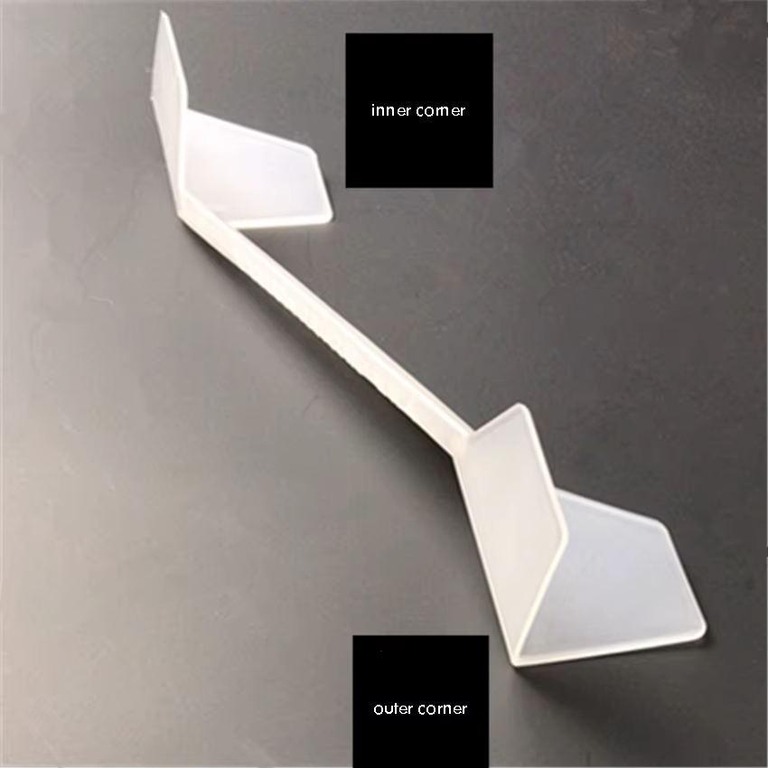 Truelle d'angle interne externe, truelle de nettoyage d'angle intérieur et extérieur, grattoir de pe
