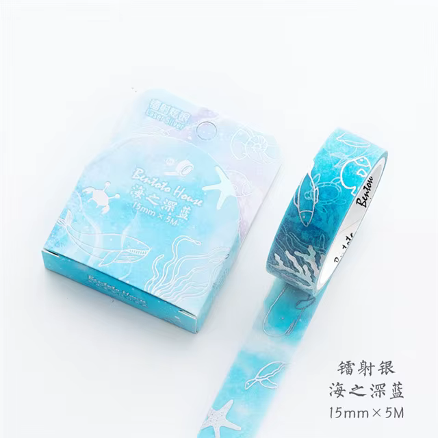 1 rouleau de ruban Washi à motifs floraux variés - Ruban adhésif décoratif DIY pour scrapbooking et 