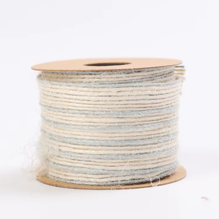 Ruban en Toile de Jute Vintage Naturelle de 5 Mètres et 10mm, Décoration Artisanale Colorée pour Mar