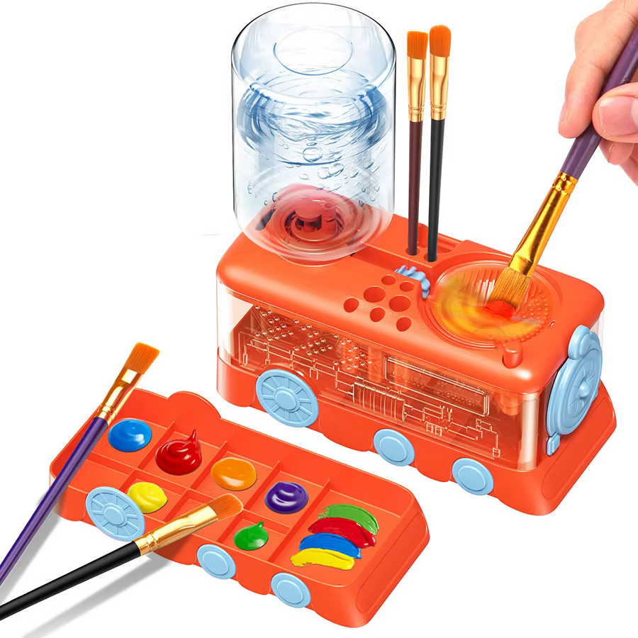 Nettoyeur de pinceaux à Circulation d'eau, nettoyeur de pinceaux avec support de plateau de peinture