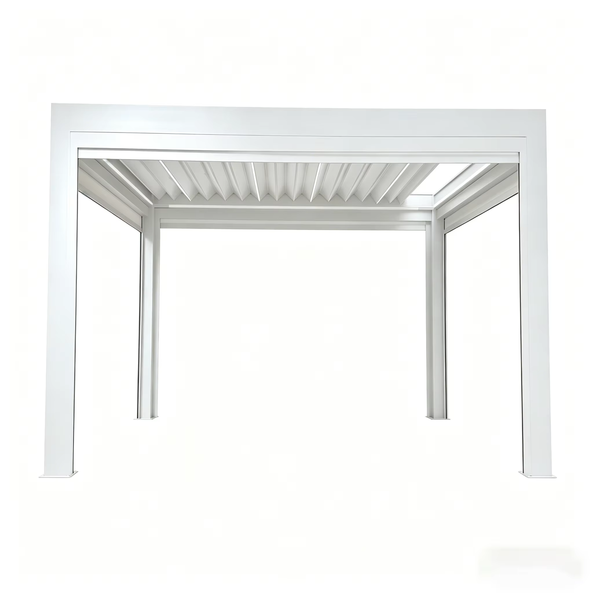 Pergola rétractable, aluminium robuste, électrique, toit à lames orientables imperméable, abri de pa