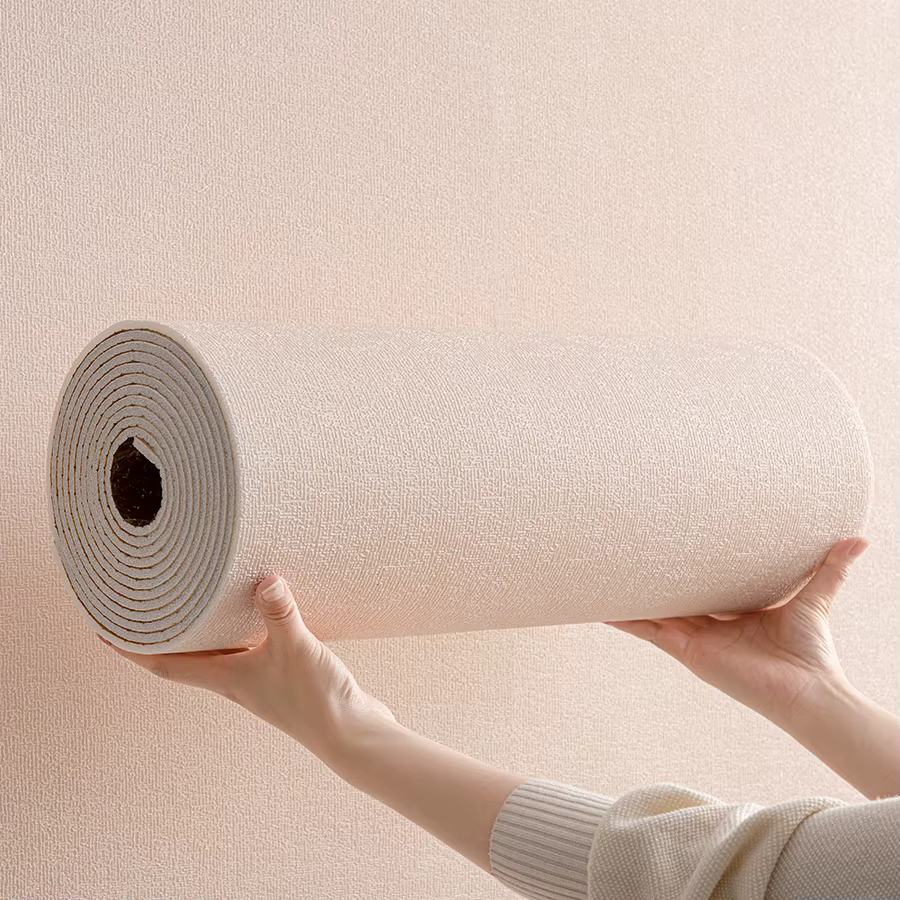1 rouleau d'autocollants muraux en lin Sxp, papier peint auto-adhésif, rouleau de papier peint autoc