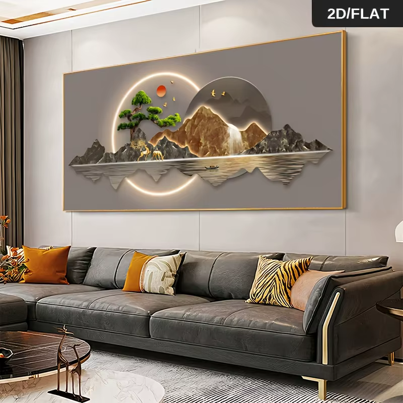 1 pièce, art sur toile abstrait sans cadre, paysage, pour salon, décoration murale de chambre à couc