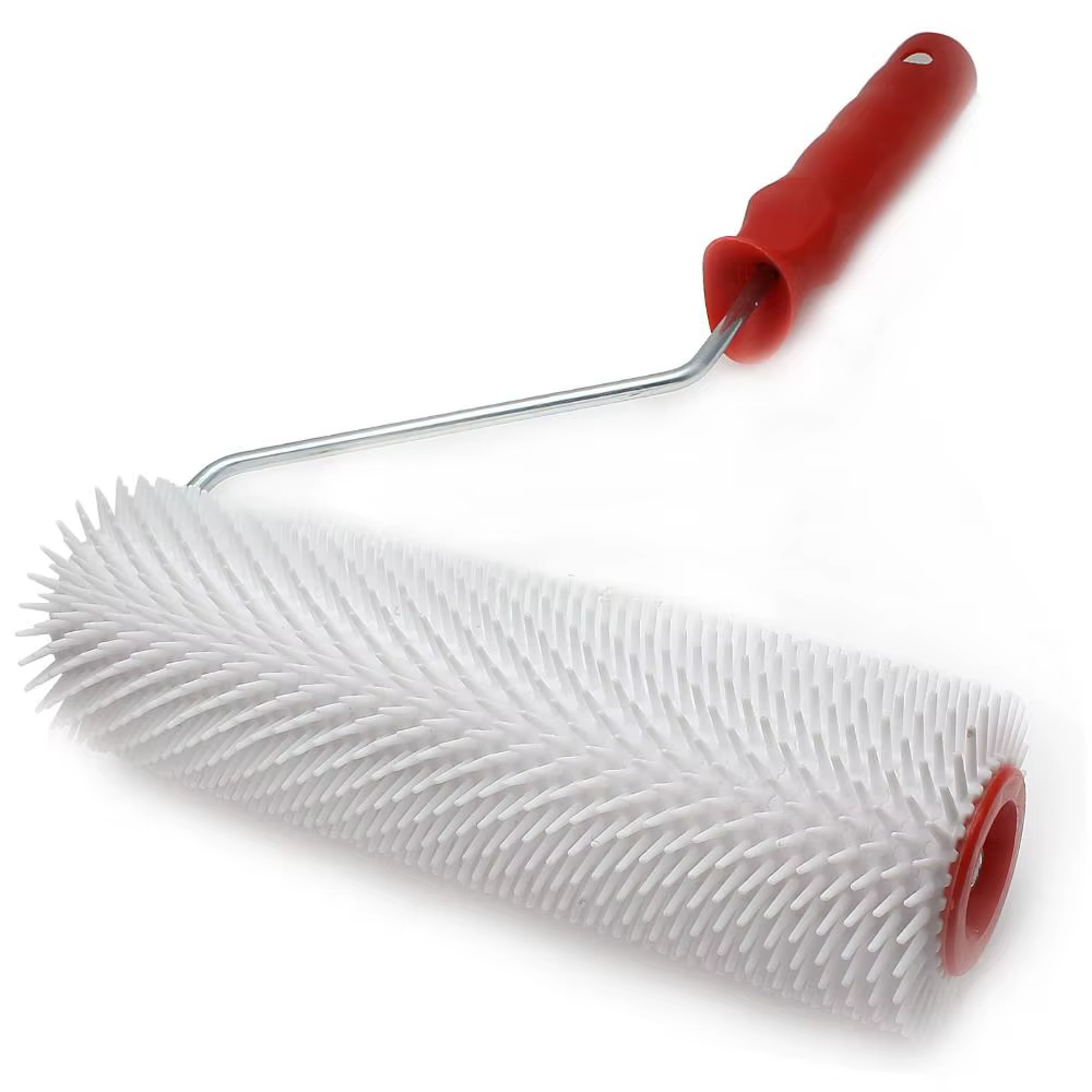 Rouleau à pointes de 23cm/9 pouces, rouleau auto-composé pour sol en Latex, rouleau de nivellement à
