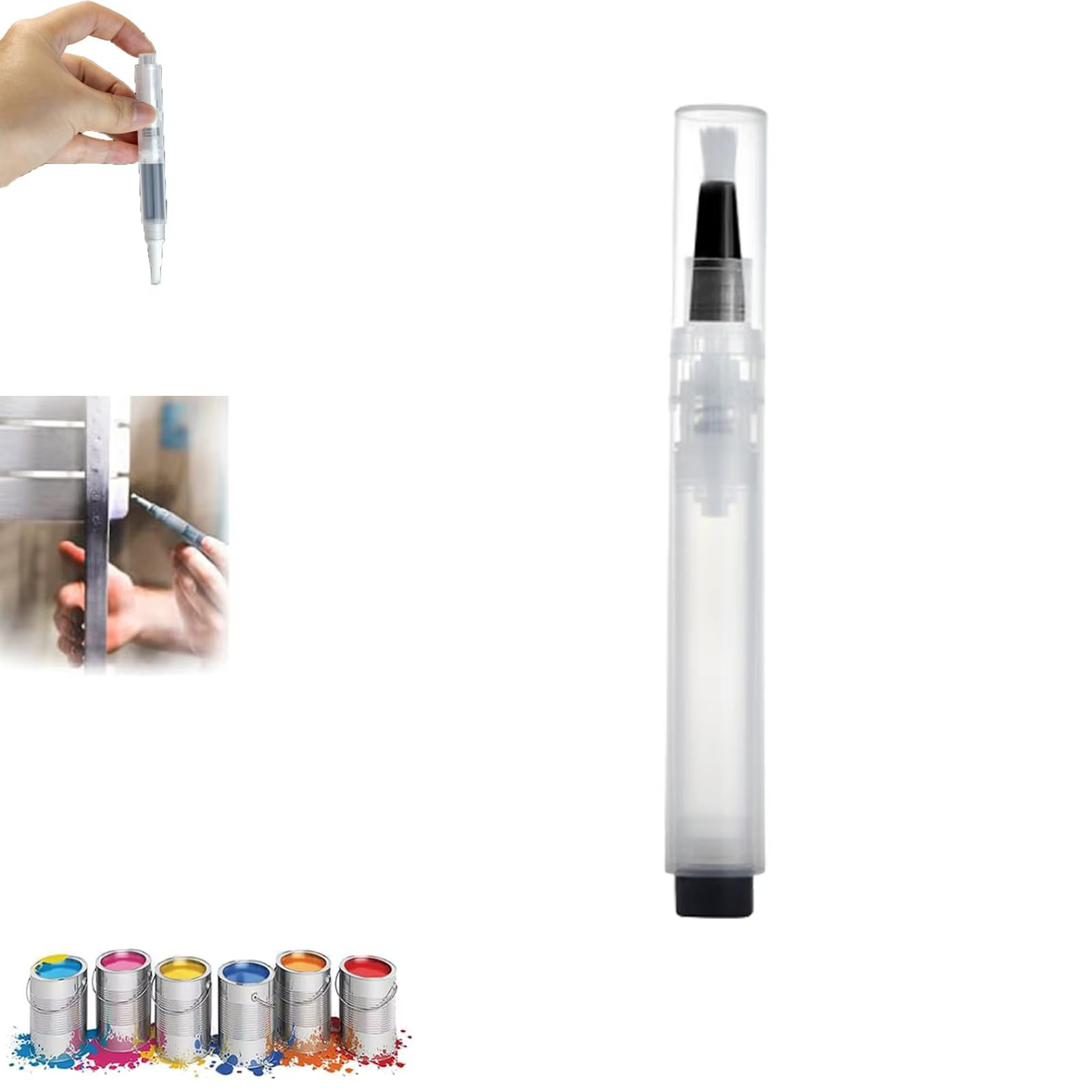 Stylo de peinture de retouche rechargeable, Kit de réparation de meubles de voiture pour murs, pince
