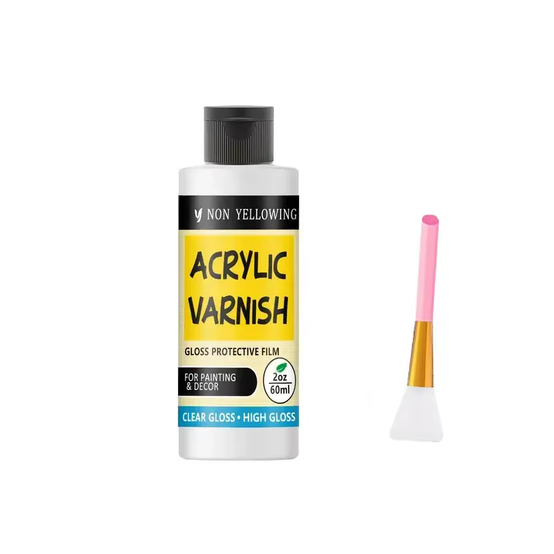 Vernis acrylique 60/120/200ML, finition brillante pour peintures de revêtement transparent Protec, N