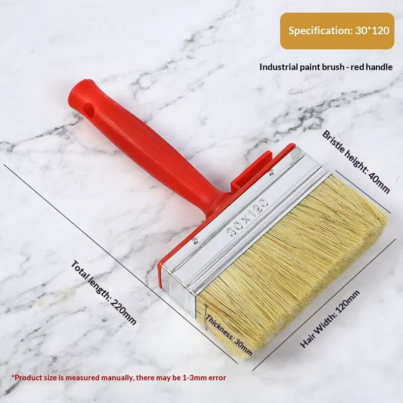 Pinceau plat 1 pièce pour murs lisses, poils de qualité supérieure, ergonomique pour un travail rédu