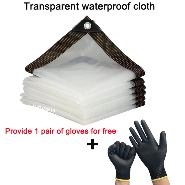 Bâche transparente et fermée en PVC, coupe-vent et anti-neige, adaptée aux plantes de terrasse, poul