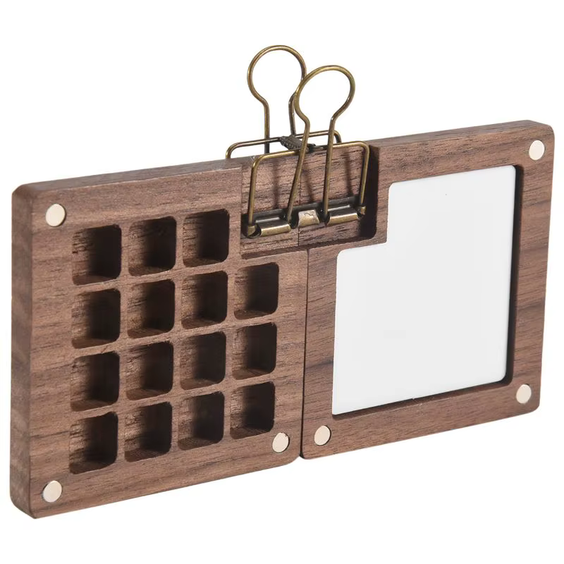 Palette d'interconnexion portable, carnet de croquis de 15 documents, boîte à palette en bois, palet