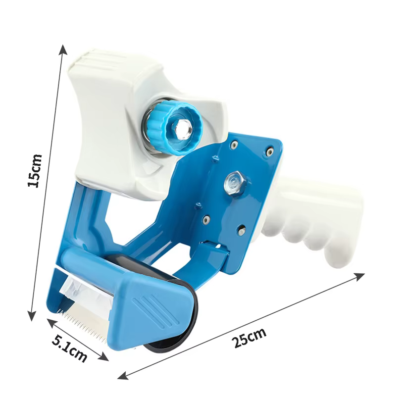 Distributeur de ruban adhésif de 5cm de large, scelleuse de ruban d'emballage robuste avec coupeur à