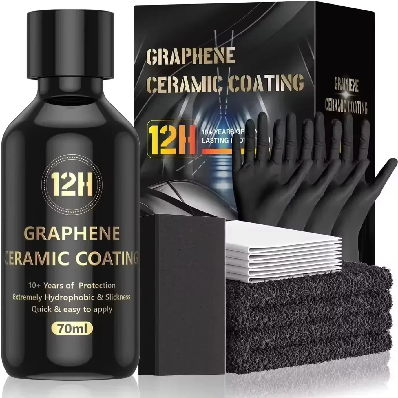 Revêtement céramique au graphène 20H/12H avec technologie auto-réparatrice et anti-UV pour professio