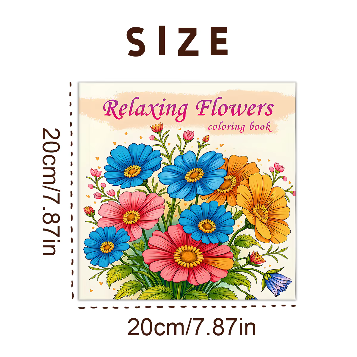 Livre de coloriage relaxant aux fleurs pour adultes – Anti-stress, passe-temps créatif, livre de pei
