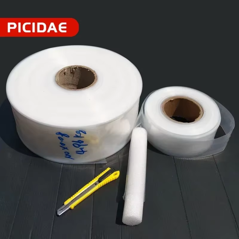Pe rouleau Film plastique sac à poussière bande mince haute pression bouche plate Transparent emball