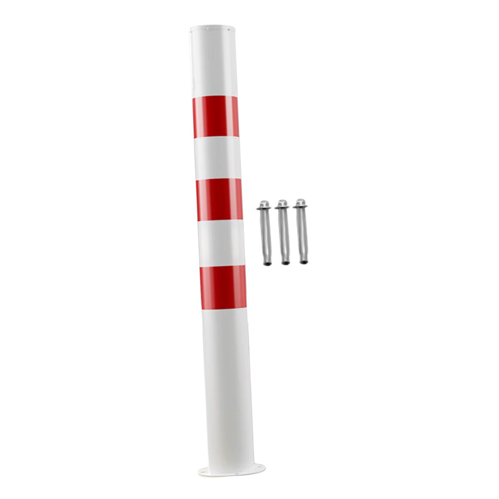 Borne de stationnement de protection rouge et blanche, 75cm de H, pour hôtels, trottoirs, supermarch
