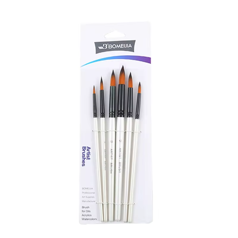 BOMEIJIA pinceaux ensemble rond Angle plat Filbert acrylique aquarelle huile Gouache brosse