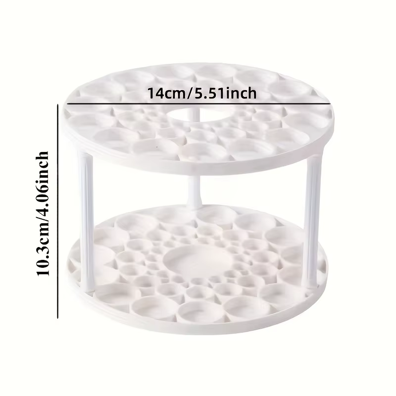 360 °   Porte-brosse rotatif – Organisateur en plastique blanc avec finition émaillée, design peu en