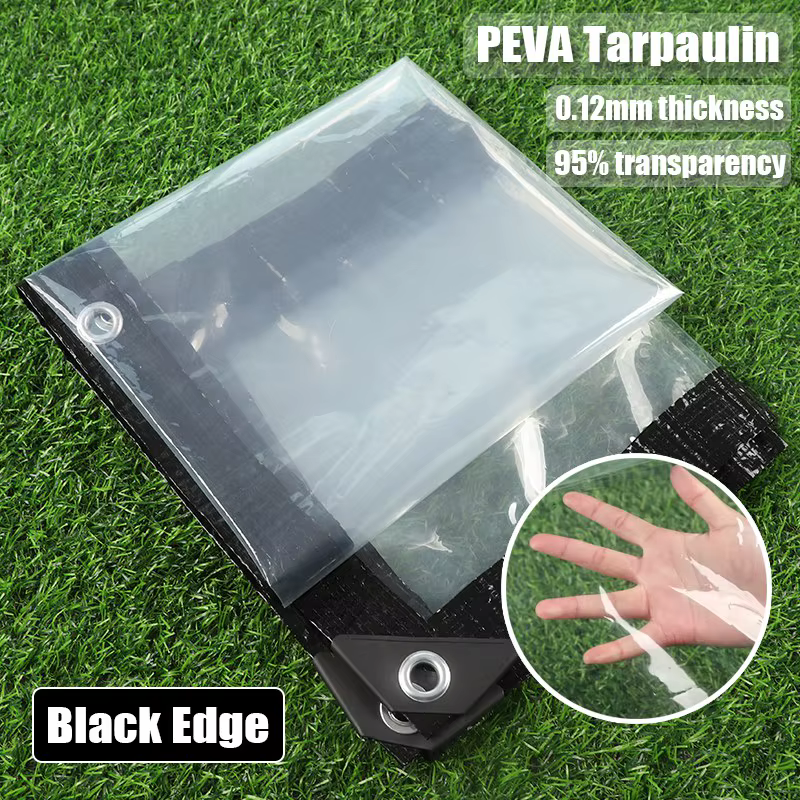 Bâche transparente PEVA personnalisable, clôture extérieure étanche, Film de serre, tissu imperméabl