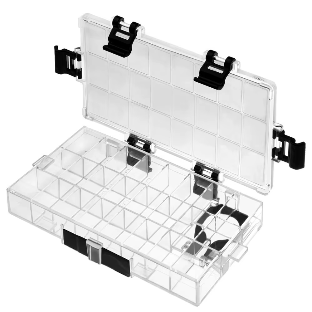 Boîte de rangement multi-usages transparente à 24 compartiments / Palette de peinture, matériau PP d