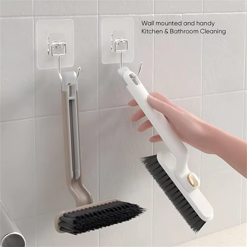 Brosse de nettoyage de crevasses rotative multifonction à main 360 ° Outil de nettoyage de coins r