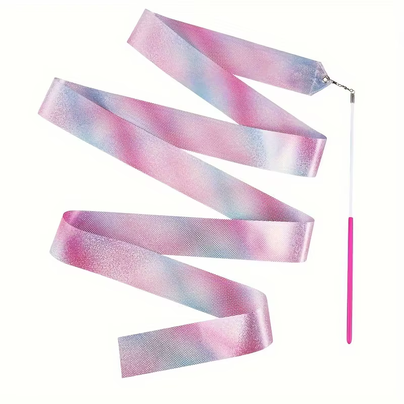 Équipement de gymnastique rythmique 2M, banderole de Ballet, ruban de danse, tige torsadée rythmique