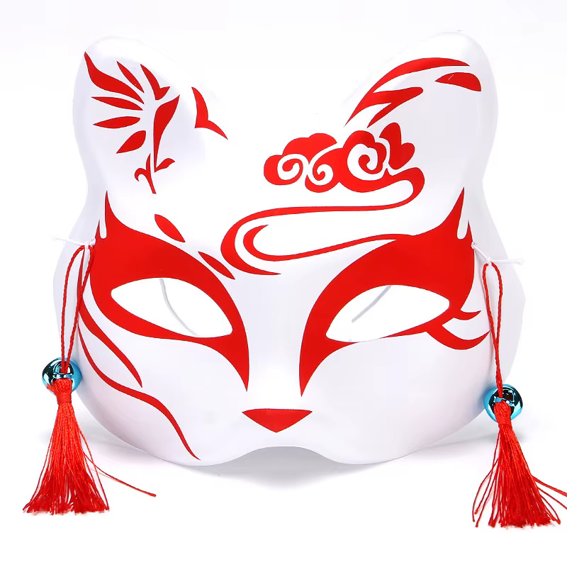 Masque facial de renard léger, couverture faciale d'animal de Cosplay, accessoire pour cheveux, Cost