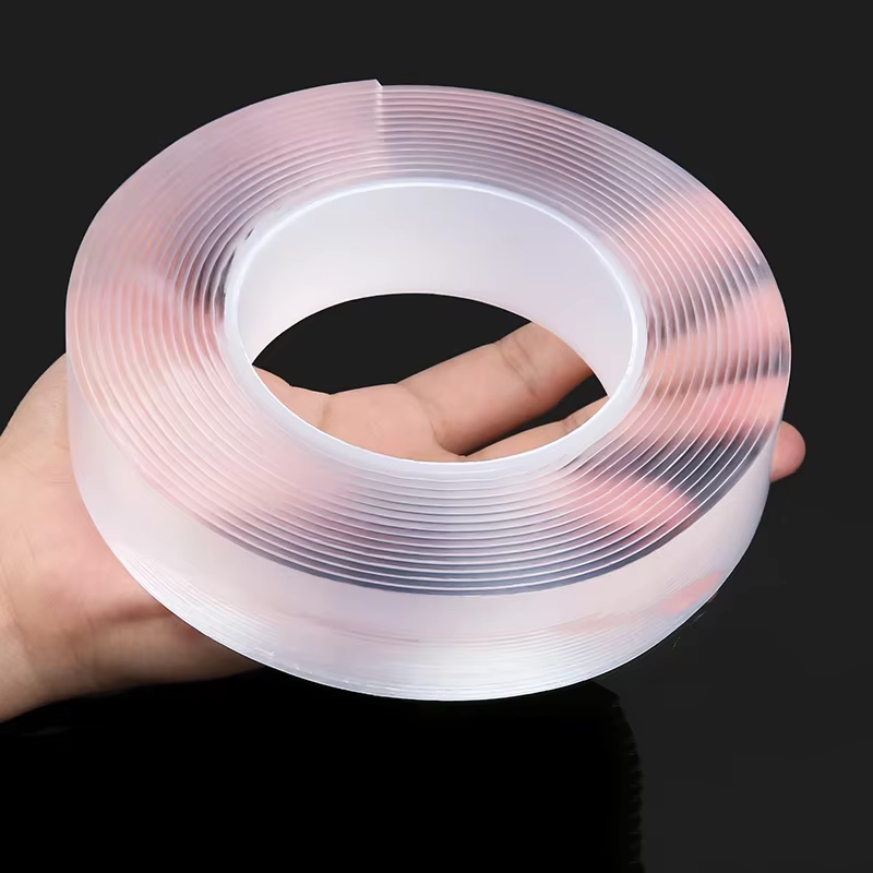Autocollant Double face en Silicone Transparent, 1/2/3/5M, pour voiture, maison, cuisine, haute rési